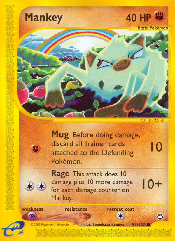 Pokemon | Mankey (92/147) [Aquapolis] | The Nerd Merchant