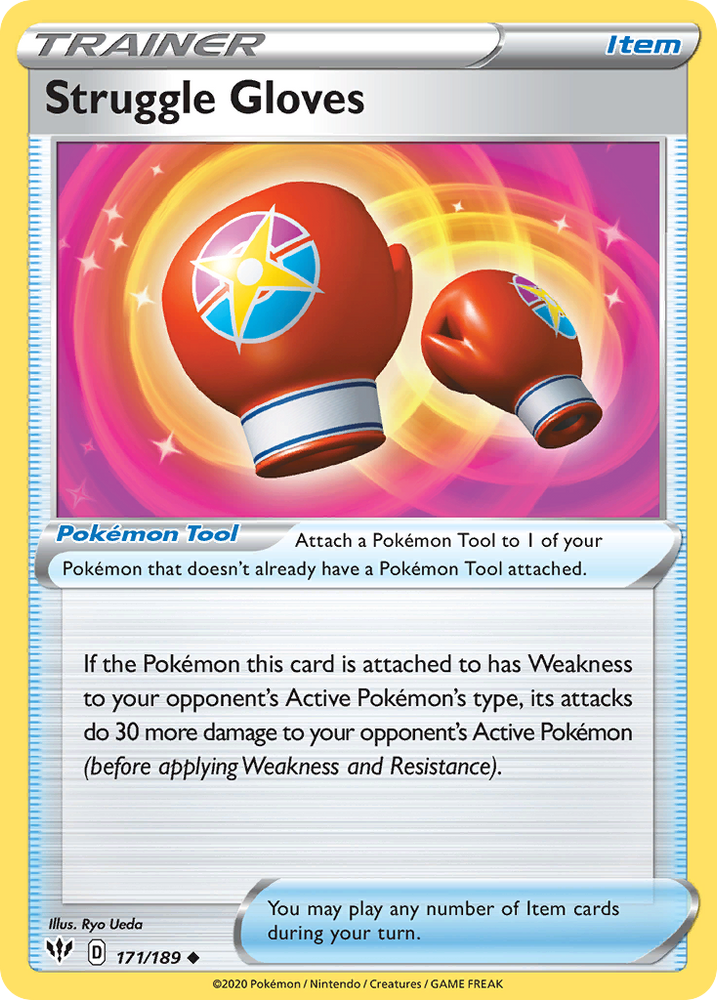 Pokemon | Struggle Gloves (171/189) [Sword & Shield: Darkness Ablaze] | The Nerd Merchant
