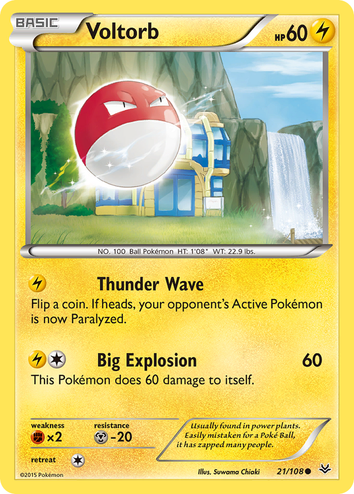 Pokemon | Voltorb (21/108) [XY: Roaring Skies] | The Nerd Merchant