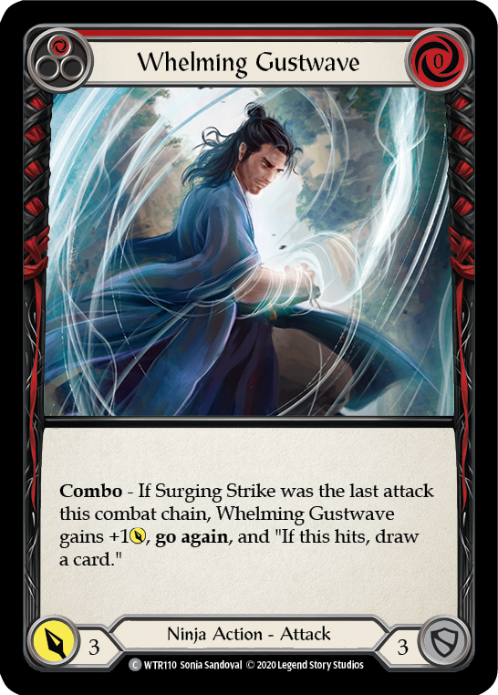 Flesh and Blood TCG | Whelming Gustwave (Red) [U-WTR110] (Welcome to Rathe Unlimited)  Unlimited Rainbow Foil | The Nerd Merchant