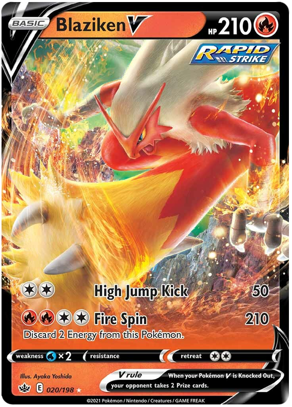 Pokemon | Blaziken V (020/198) [Sword & Shield: Chilling Reign] | The Nerd Merchant