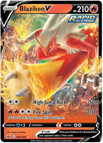 Pokemon | Blaziken V (020/198) [Sword & Shield: Chilling Reign] | The Nerd Merchant