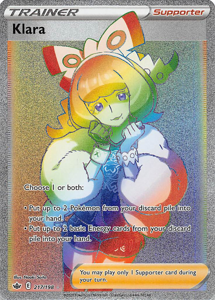 Pokemon | Klara (217/198) [Sword & Shield: Chilling Reign] | The Nerd Merchant