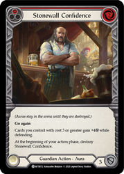 Flesh and Blood TCG | Stonewall Confidence (Red) [U-WTR072] (Welcome to Rathe Unlimited)  Unlimited Rainbow Foil | The Nerd Merchant