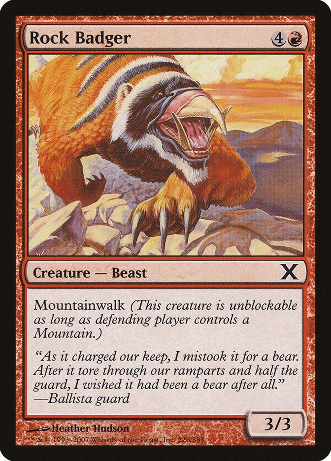 Magic | Rock Badger [Tenth Edition] | The Nerd Merchant