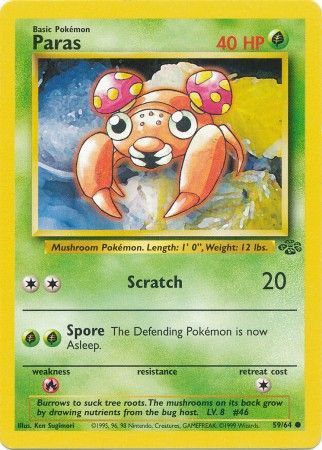 Pokemon | Paras (59/64) [Jungle Unlimited] | The Nerd Merchant