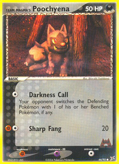 Pokemon | Team Magma's Poochyena (66/95) [EX: Team Magma vs Team Aqua] | The Nerd Merchant