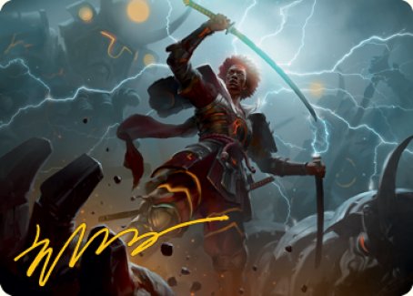 Magic | Raiyuu, Storm's Edge Art Card (Gold-Stamped Signature) [Kamigawa: Neon Dynasty Art Series] | The Nerd Merchant