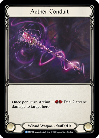 Flesh and Blood TCG | Aether Conduit [CRU160] (Crucible of War)  1st Edition Cold Foil | The Nerd Merchant