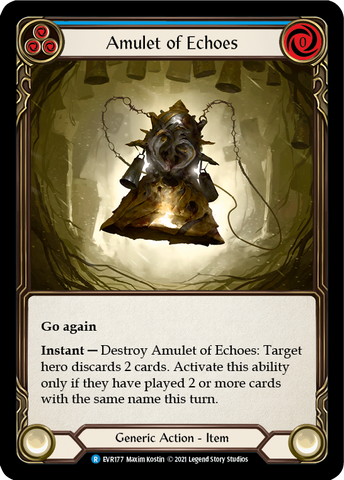 Flesh and Blood TCG | Amulet of Echoes [EVR177] (Everfest)  1st Edition Cold Foil | The Nerd Merchant