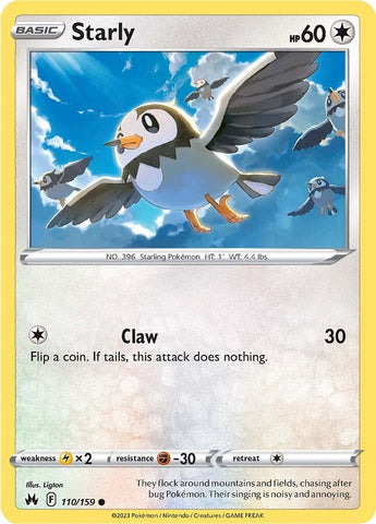 Pokemon | Starly (110/159) [Sword & Shield: Crown Zenith] | The Nerd Merchant