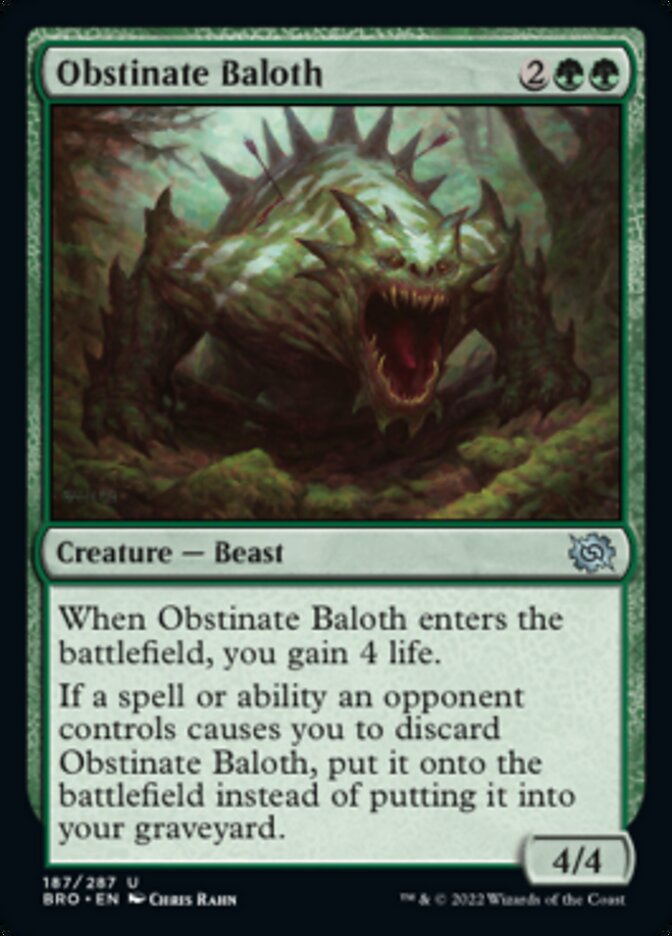 Magic | Obstinate Baloth [The Brothers' War] | The Nerd Merchant