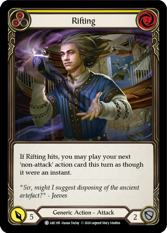 Flesh and Blood TCG | Rifting (Yellow) [U-ARC195] (Arcane Rising Unlimited)  Unlimited Rainbow Foil | The Nerd Merchant