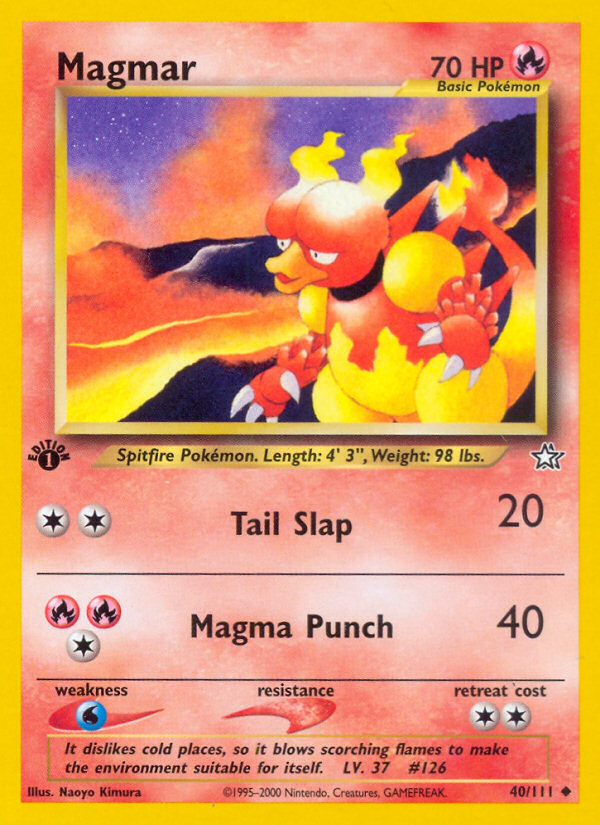 Pokemon | Magmar (40/111) [Neo Genesis 1st Edition] | The Nerd Merchant