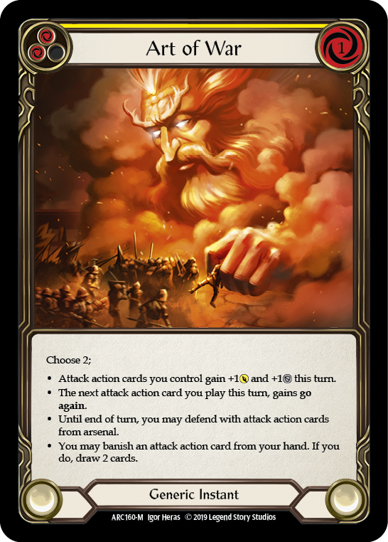 Flesh and Blood TCG | Art of War [ARC160-M] (Arcane Rising)  1st Edition Rainbow Foil | The Nerd Merchant