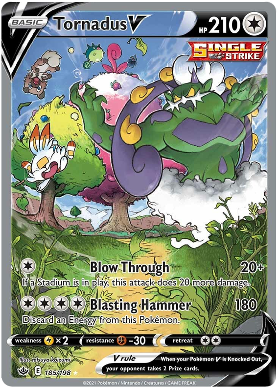 Pokemon | Tornadus V (185/198) [Sword & Shield: Chilling Reign] | The Nerd Merchant