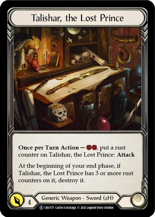 Flesh and Blood TCG | Talishar, the Lost Prince [U-CRU177] (Crucible of War Unlimited)  Unlimited Normal | The Nerd Merchant