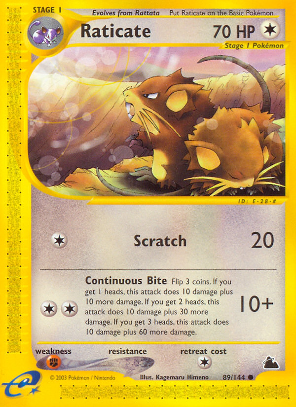 Pokemon | Raticate (89/144) [Skyridge] | The Nerd Merchant