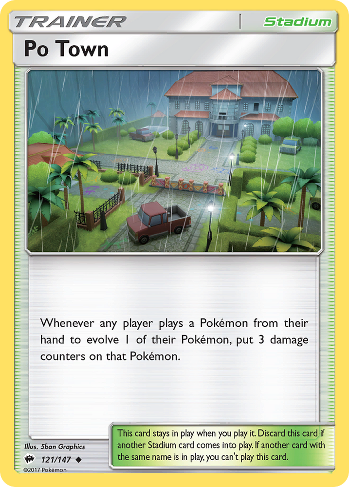 Pokemon | Po Town (121/147) [Sun & Moon: Burning Shadows] | The Nerd Merchant