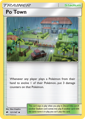 Pokemon | Po Town (121/147) [Sun & Moon: Burning Shadows] | The Nerd Merchant