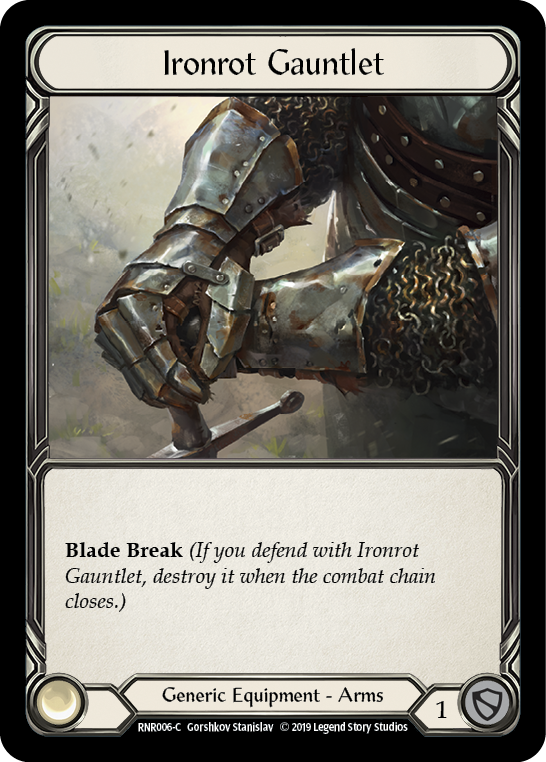 Flesh and Blood TCG | Ironrot Gauntlet [RNR006-C] (Rhinar Hero Deck)  1st Edition Normal | The Nerd Merchant