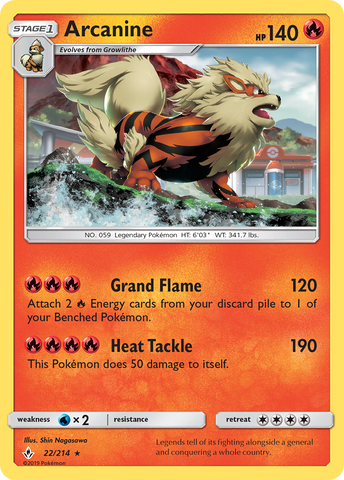 Pokemon | Arcanine (22/214) [Sun & Moon: Unbroken Bonds] | The Nerd Merchant