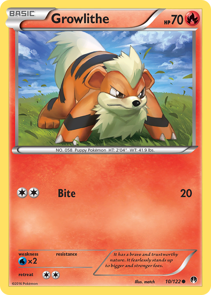 Pokemon | Growlithe (10/122) [XY: BREAKpoint] | The Nerd Merchant