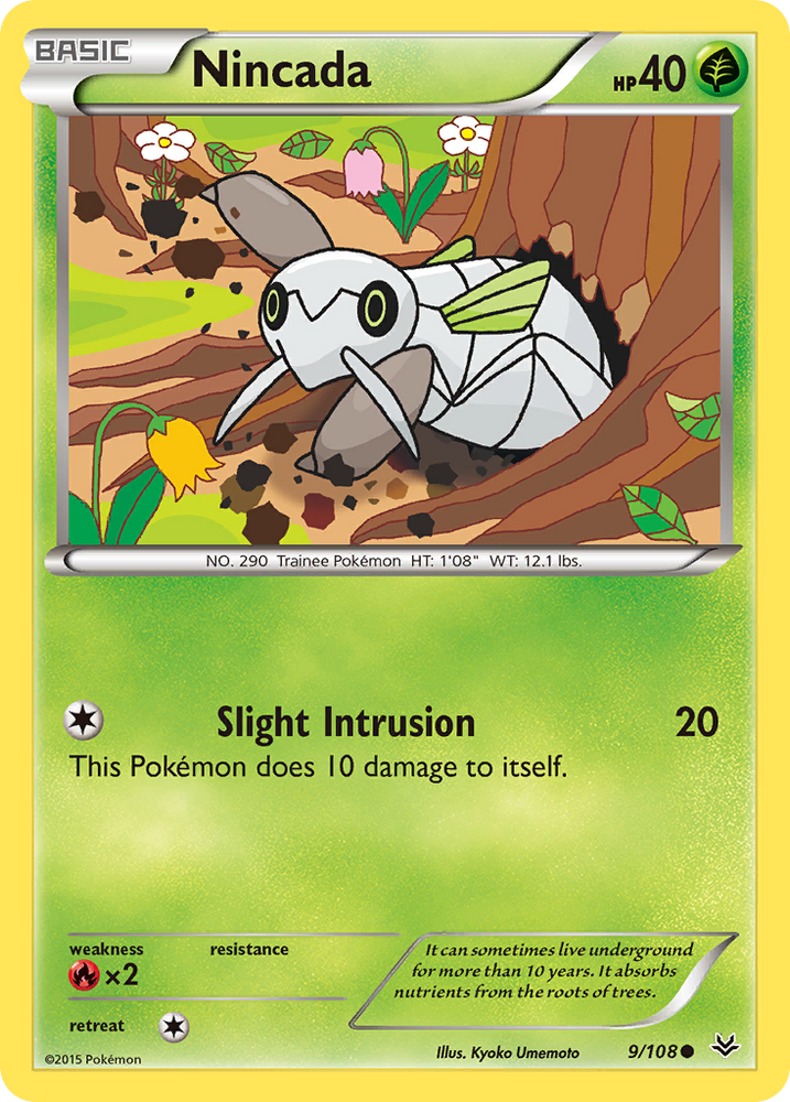 Pokemon | Nincada (9/108) [XY: Roaring Skies] | The Nerd Merchant