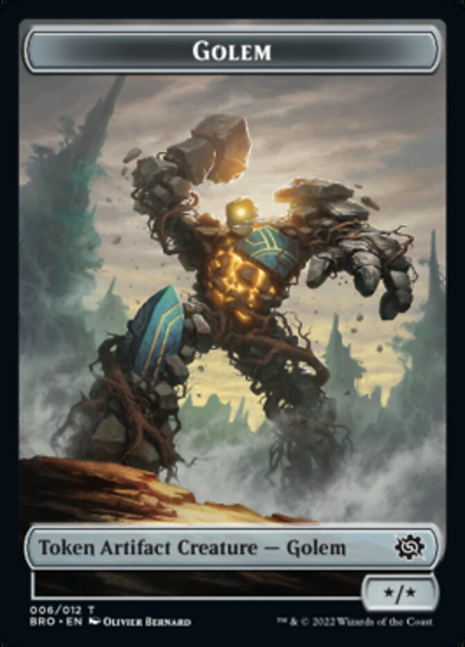 Magic | Golem Token [The Brothers' War Tokens] | The Nerd Merchant