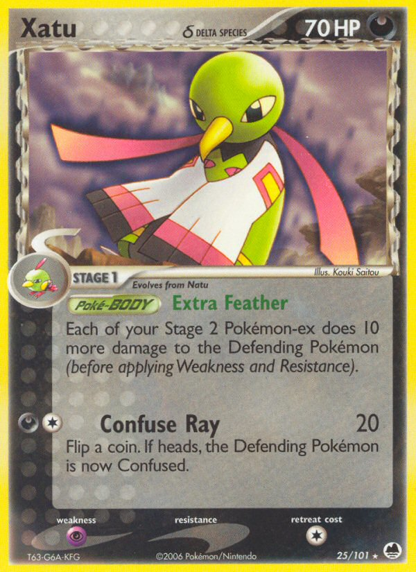 Pokemon | Xatu (25/101) (Delta Species) [EX: Dragon Frontiers] | The Nerd Merchant