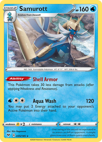 Pokemon | Samurott (035/185) [Sword & Shield: Vivid Voltage] | The Nerd Merchant