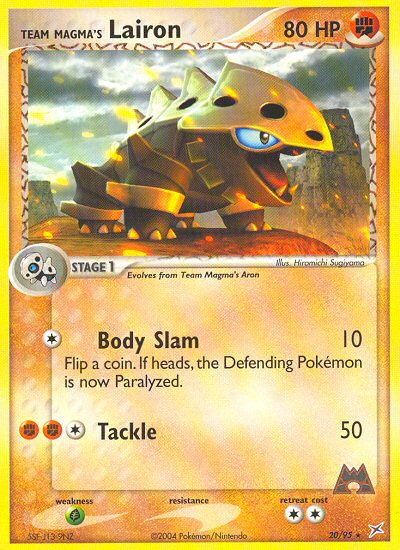 Pokemon | Team Magma's Lairon (20/95) [EX: Team Magma vs Team Aqua] | The Nerd Merchant