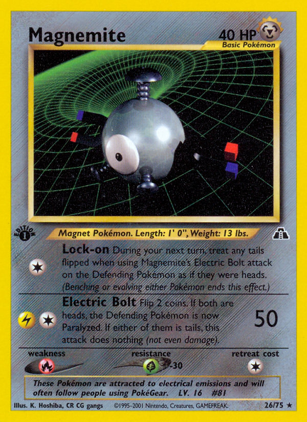 Pokemon | Magnemite (26/75) [Neo Discovery 1st Edition] | The Nerd Merchant