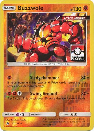 Pokemon | Buzzwole (77/131) (League Promo) [Sun & Moon: Forbidden Light] | The Nerd Merchant