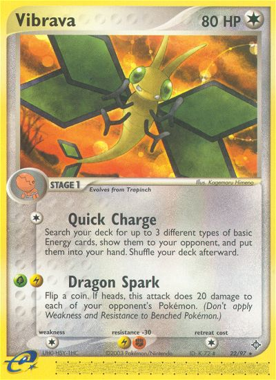 Pokemon | Vibrava (22/97) [EX: Dragon] | The Nerd Merchant