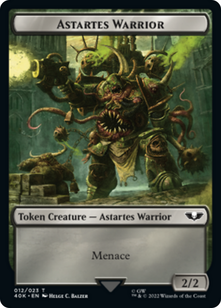 Magic | Astartes Warrior // Plaguebearer of Nurgle Double-Sided Token [Warhammer 40,000 Tokens] | The Nerd Merchant