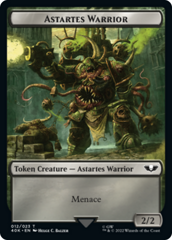 Magic | Astartes Warrior // Plaguebearer of Nurgle Double-Sided Token [Warhammer 40,000 Tokens] | The Nerd Merchant