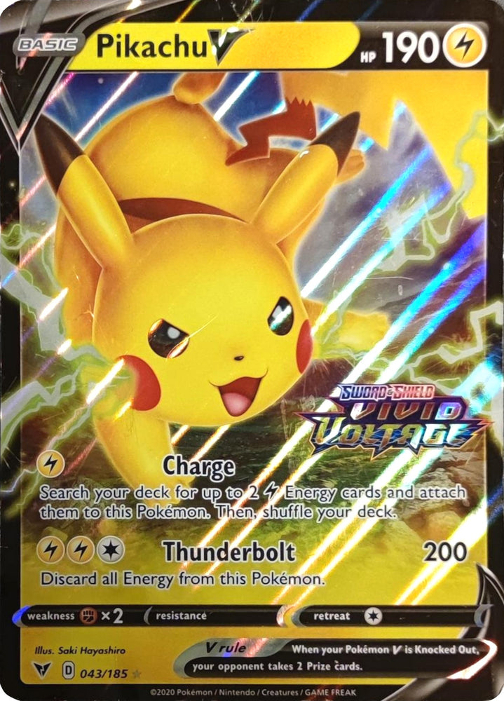 Pokemon | Pikachu V (043/185) (Vivid Voltage Stamp) [Sword & Shield: Vivid Voltage] | The Nerd Merchant