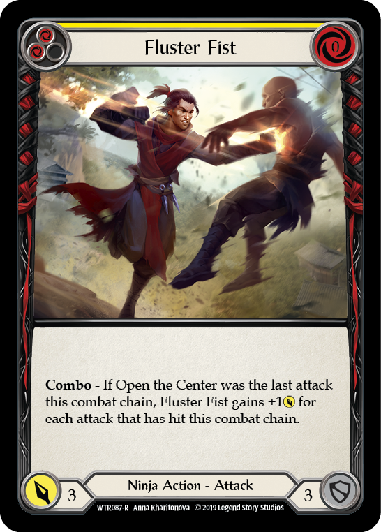 Flesh and Blood TCG | Fluster Fist (Yellow) [WTR087-R] (Welcome to Rathe)  Alpha Print Normal | The Nerd Merchant