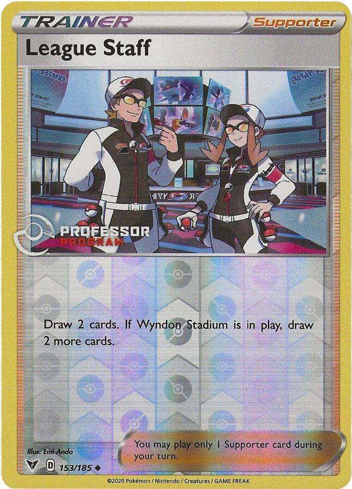 Pokemon | League Staff (153/185) (Professor Program Promo) [Sword & Shield: Vivid Voltage] | The Nerd Merchant
