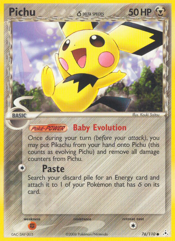 Pokemon | Pichu (76/110) (Delta Species) [EX: Holon Phantoms] | The Nerd Merchant