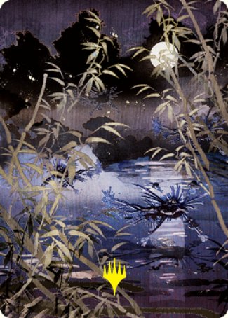 Magic | Swamp Art Card (Gold-Stamped Signature) [Kamigawa: Neon Dynasty Art Series] | The Nerd Merchant