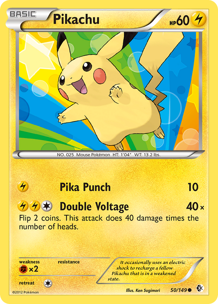 Pokemon | Pikachu (50/149) [Black & White: Boundaries Crossed] | The Nerd Merchant