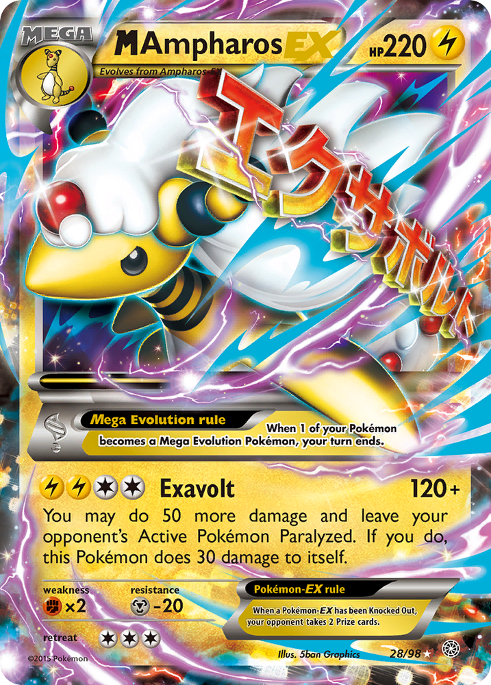 Pokemon | M Ampharos EX (28/98) [XY: Ancient Origins] | The Nerd Merchant