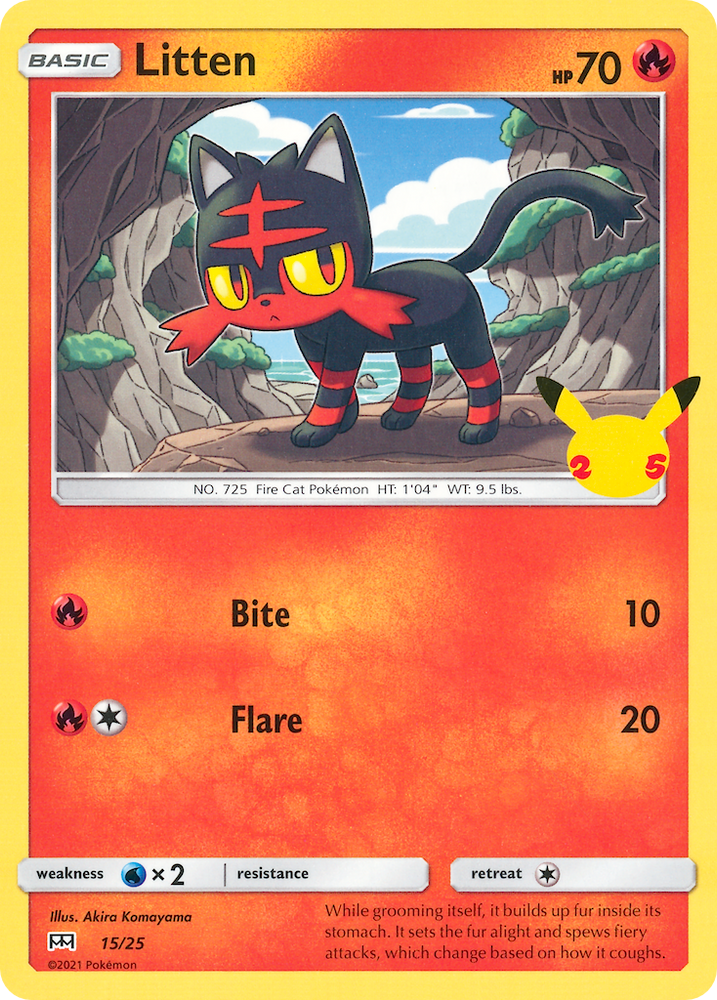Pokemon | Litten (15/25) [McDonald's 25th Anniversary] | The Nerd Merchant
