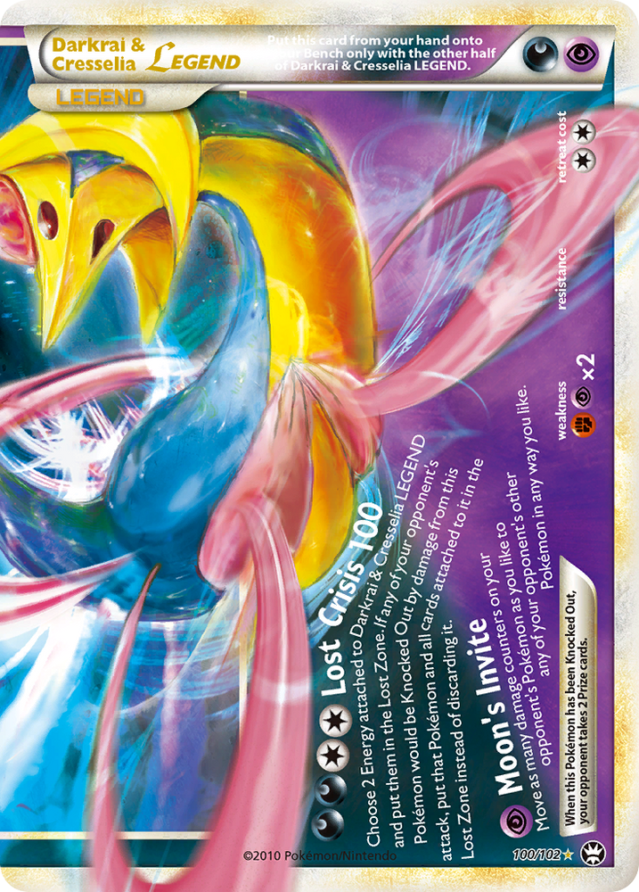 Pokemon | Darkrai & Cresselia LEGEND (100/102) [HeartGold & SoulSilver: Triumphant] | The Nerd Merchant
