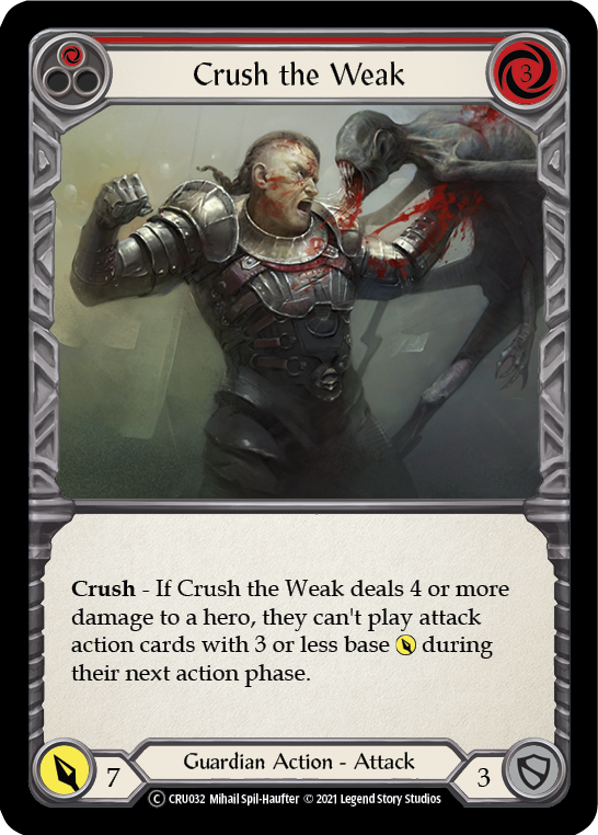 Flesh and Blood TCG | Crush the Weak (Red) [U-CRU032] (Crucible of War Unlimited)  Unlimited Normal | The Nerd Merchant