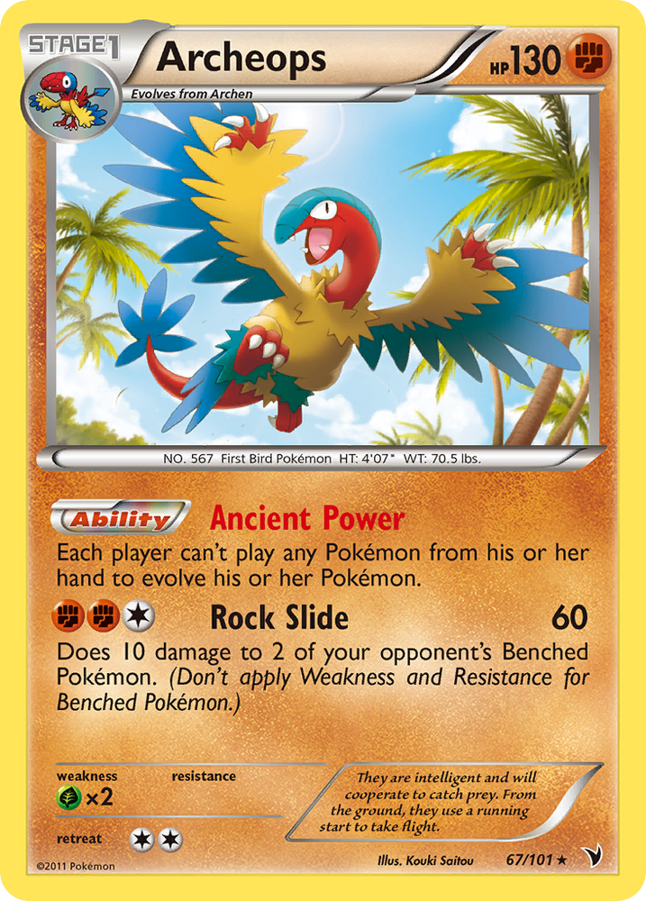 Pokemon | Archeops (67/101) [Black & White: Noble Victories] | The Nerd Merchant