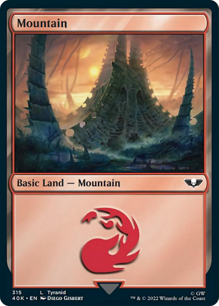 Magic | Mountain (315) (Surge Foil) [Warhammer 40,000] | The Nerd Merchant