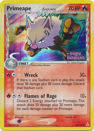 Pokemon | Primeape (50/110) (Delta Species) (Stamped) [EX: Holon Phantoms] | The Nerd Merchant